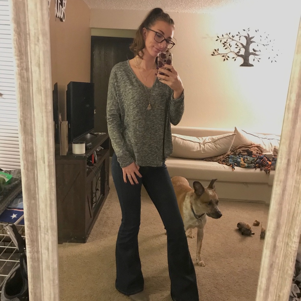 Black long sleeve pocket shirt